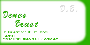 denes brust business card